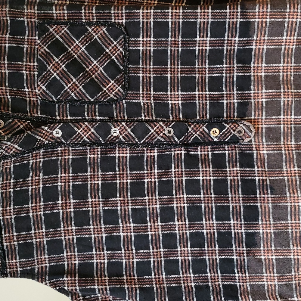 Plaid Sleeveless HI/LO SHIRT - Picture 2 of 5